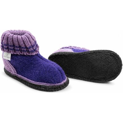 HANS NATUR Kinder Hausschuhe Hüttenschuhe pflaume Gr.23 HANS NATUR Kinder Hausschuhe Hüttenschuhe pflaume Gr.23