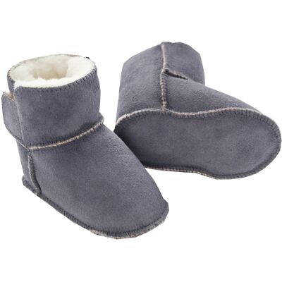 HANS NATUR Babyschuhe Lammfell, Veloursleder, pflanzlich gegerbt grau Gr.20/21 HANS NATUR Babyschuhe Lammfell, Veloursleder, pflanzlich gegerbt grau Gr.20/21