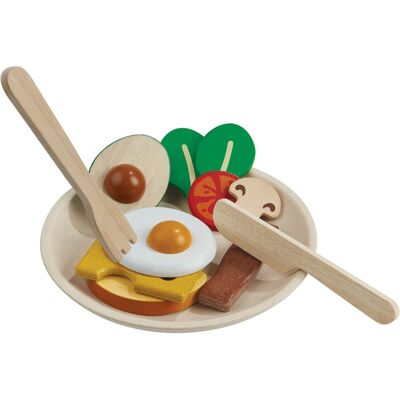 PlanToys Recycling Kautschukholz Frühstücksset - Kinderspiel Essen PlanToys Recycling Kautschukholz Frühstücksset - Kinderspiel Essen