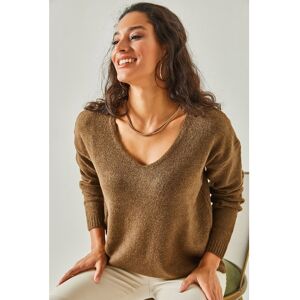 Olalook Pullover Braun Regular Fit für Damen - One Size