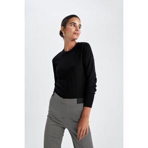 DeFacto Pullover Mit Normaler Passform Und Rundhalsausschnitt Aus Besonders Weichem Kaschmir Mit Struktur für Damen - XS