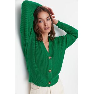 Trendyol Collection Grüner Strick-cardigan Mit Knopfdetail für Damen - L