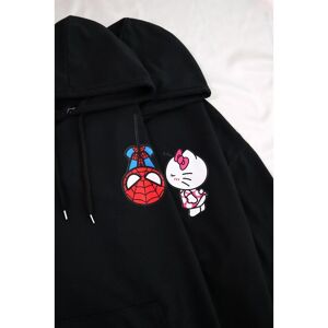 EFBUTİK Spiderman & Hello Kitty Paar-liebhaber-sweatshirt Mit Kapuze - S/S