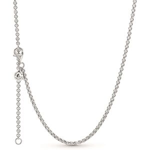 100de100Gübre Pandora Icons 925 Sterling Silberen Rolo Chain Halskette 399260c00-60 für Damen - One Size