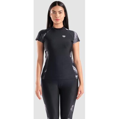 arena UV-Schutz Shirt / Rash Guard - Damen - black-black multi - female - black-black multi - 40 arena UV-Schutz Shirt / Rash Guard - Damen - black-black multi - female - black-black multi - 40