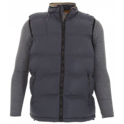 Ital-Design Weste für Herren in Grau und Orange Ital-Design Weste für Herren in Grau und Orange
