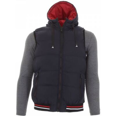 Ital-Design Weste für Herren in Dunkelblau und Rot Ital-Design Weste für Herren in Dunkelblau und Rot
