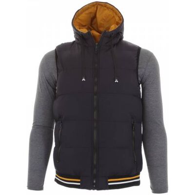 Ital-Design Weste für Herren in Schwarz und Orange Ital-Design Weste für Herren in Schwarz und Orange