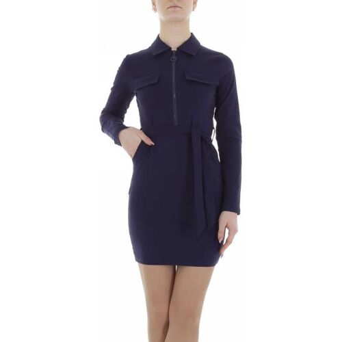 Ital-Design Stretchkleid für Damen in Dunkelblau