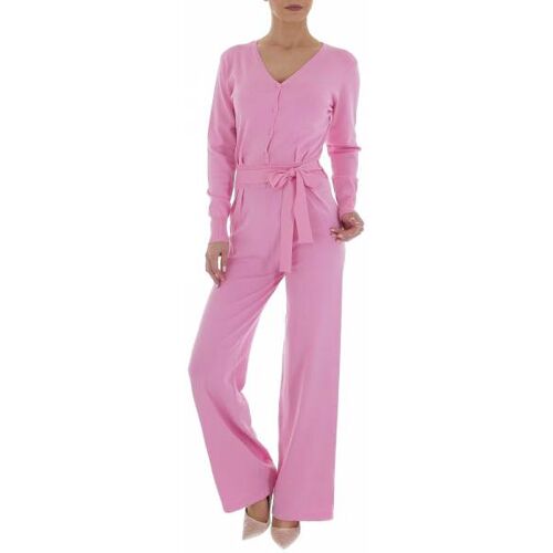 Ital-Design Langer Jumpsuit für Damen in Rosa