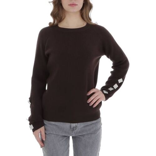 Ital-Design Strickpullover für Damen in Braun