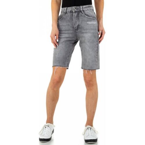 Ital-Design Jeansshorts für Damen in Grau