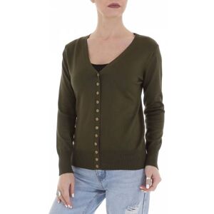 Ital-Design Strickjacke für Damen in Khaki Ital-Design Strickjacke für Damen in Khaki