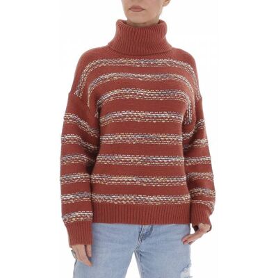 Ital-Design Strickpullover für Damen in Terrakotta Ital-Design Strickpullover für Damen in Terrakotta