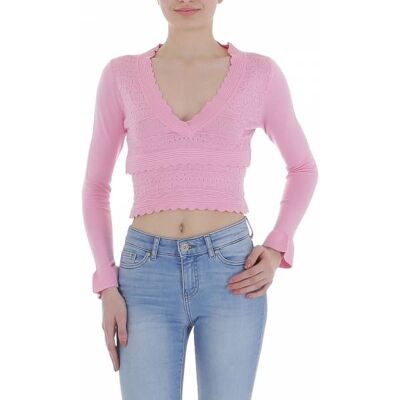 Ital-Design Strickpullover für Damen in Rosa Ital-Design Strickpullover für Damen in Rosa