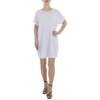 Ital-Design Sommerkleid für Damen in Weiß Ital-Design Sommerkleid für Damen in Weiß