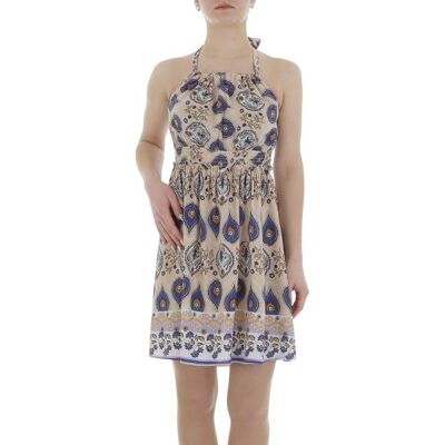 Ital-Design Sommerkleid für Damen in Beige Ital-Design Sommerkleid für Damen in Beige