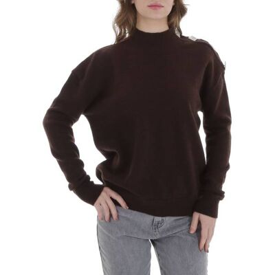 Ital-Design Strickpullover für Damen in Braun Ital-Design Strickpullover für Damen in Braun