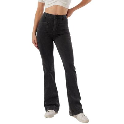Ital-Design High Waist Jeans für Damen in Dunkelgrau Ital-Design High Waist Jeans für Damen in Dunkelgrau