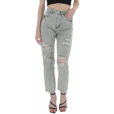 Ital-Design Relaxed Fit Jeans für Damen in Hellgrün Ital-Design Relaxed Fit Jeans für Damen in Hellgrün