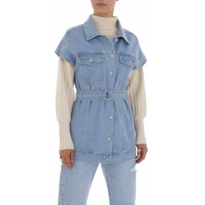 Ital-Design Weste für Damen in Blau Ital-Design Weste für Damen in Blau