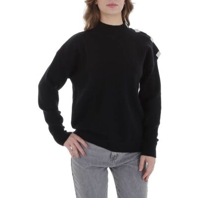 Ital-Design Strickpullover für Damen in Schwarz Ital-Design Strickpullover für Damen in Schwarz