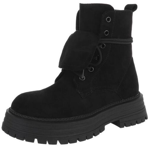 Ital-Design Schnürstiefeletten für Damen in Schwarz