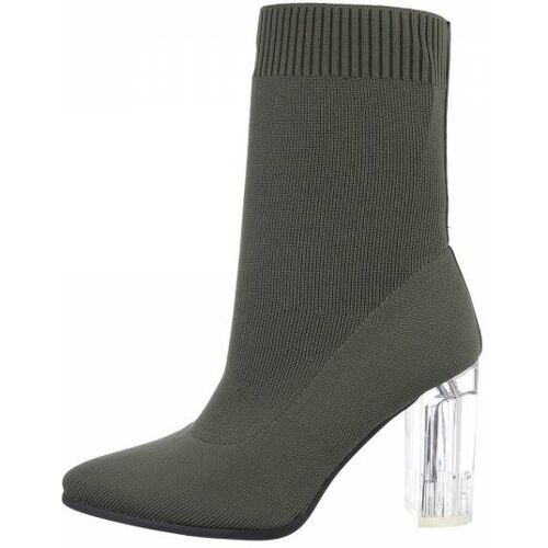 Ital-Design High-Heel Stiefeletten für Damen in Olive