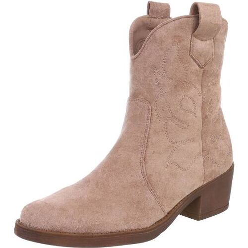 Ital-Design Western- & Bikerboots für Damen in Beige und Braun