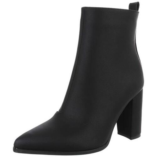 Ital-Design High-Heel Stiefeletten für Damen in Schwarz und Grau