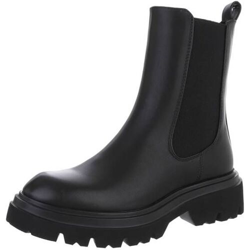 Ital-Design Plateaustiefeletten für Damen in Schwarz