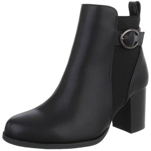 Ital-Design Klassische Stiefeletten für Damen in Schwarz