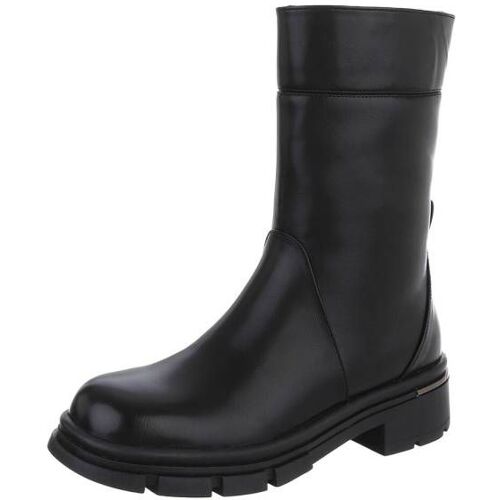 Ital-Design Plateaustiefeletten für Damen in Schwarz