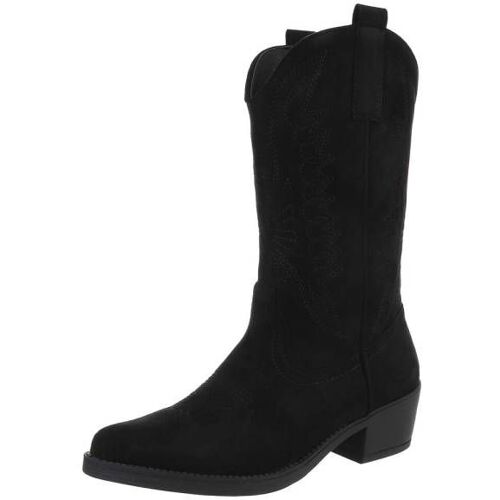 Ital-Design Western- & Bikerstiefel für Damen in Schwarz