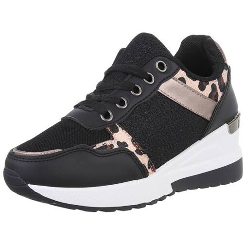 Ital-Design Sneakers Low für Damen in Schwarz und Bronze