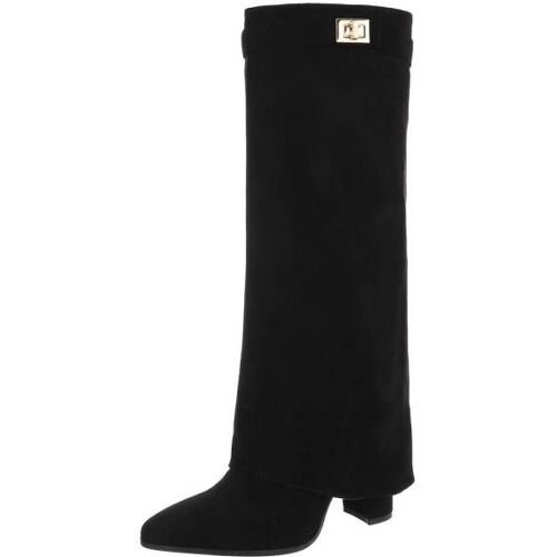 Ital-Design High-Heel Stiefel für Damen in Schwarz