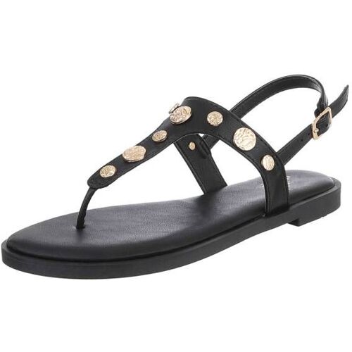 Ital-Design Zehentrenner für Damen in Schwarz