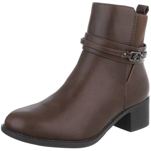 Ital-Design Klassische Stiefeletten für Damen in Braun