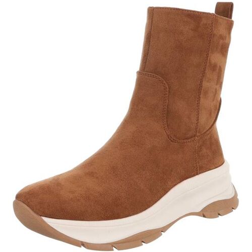 Ital-Design Plateaustiefeletten für Damen in Camel