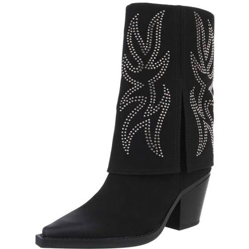 Ital-Design Western- & Bikerstiefel für Damen in Schwarz