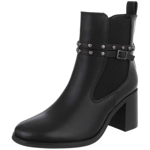 Ital-Design Klassische Stiefeletten für Damen in Schwarz