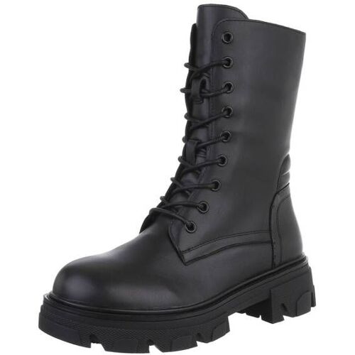 Ital-Design Schnürstiefeletten für Damen in Schwarz