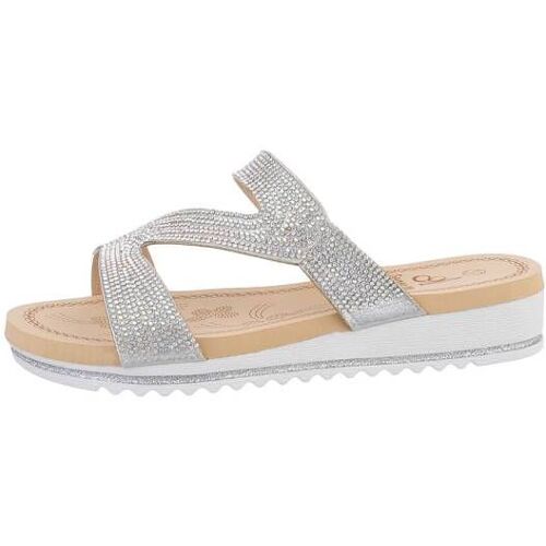 Ital-Design Pantoletten für Damen in Silber