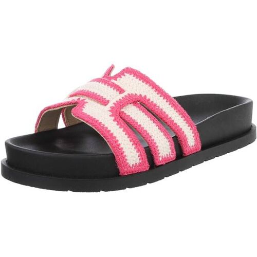 Ital-Design Pantoletten für Damen in Pink und Beige