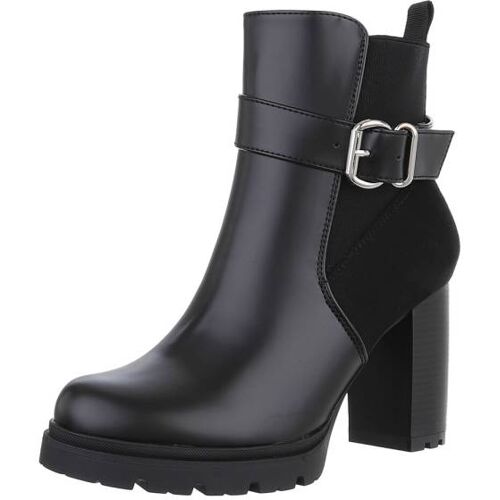 Ital-Design High-Heel Stiefeletten für Damen in Schwarz