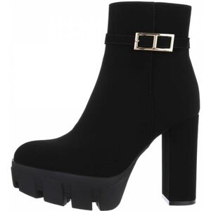 Ital-Design Plateaustiefeletten für Damen in Schwarz Ital-Design Plateaustiefeletten für Damen in Schwarz