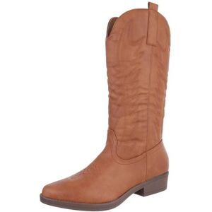 Ital-Design Western- & Bikerstiefel für Damen in Camel Ital-Design Western- & Bikerstiefel für Damen in Camel