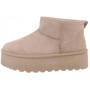 Ital-Design Plateaustiefeletten für Damen in Hellbraun Ital-Design Plateaustiefeletten für Damen in Hellbraun