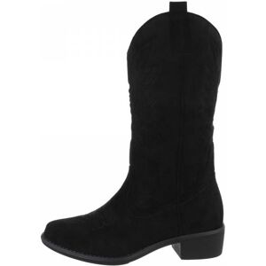 Ital-Design Western- & Bikerstiefel für Damen in Schwarz Ital-Design Western- & Bikerstiefel für Damen in Schwarz