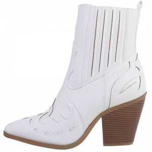 Ital-Design Western- & Bikerboots für Damen in Weiß Ital-Design Western- & Bikerboots für Damen in Weiß
